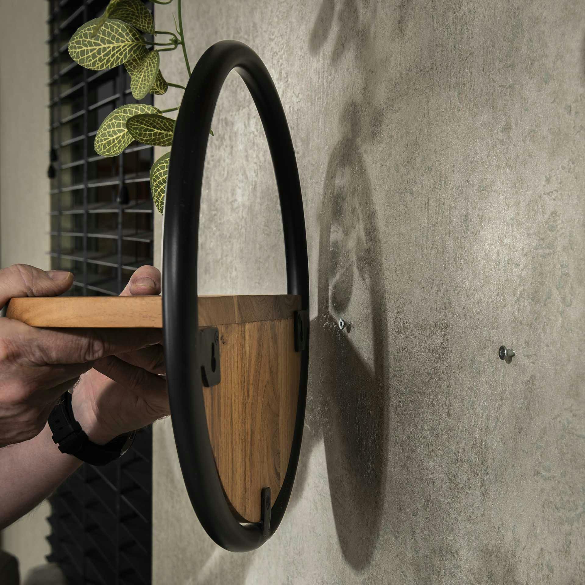 Etagère murale ronde en bois d'acacia Ø 35 cm (lot de 3) MELBOURNE - 2