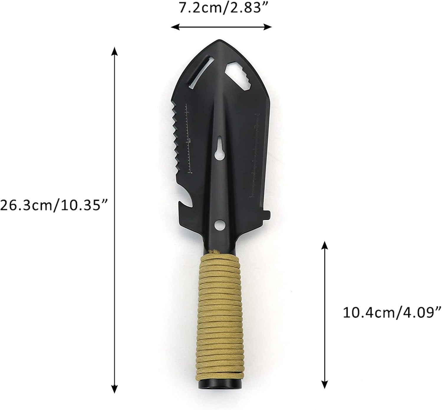 Pala Da Giardino Portatile In Acciaio Inox – Multiuso Con Scala Di Profondità, Attrezzo Manuale Per Scavare, Trapiantare, Campeggio - 3