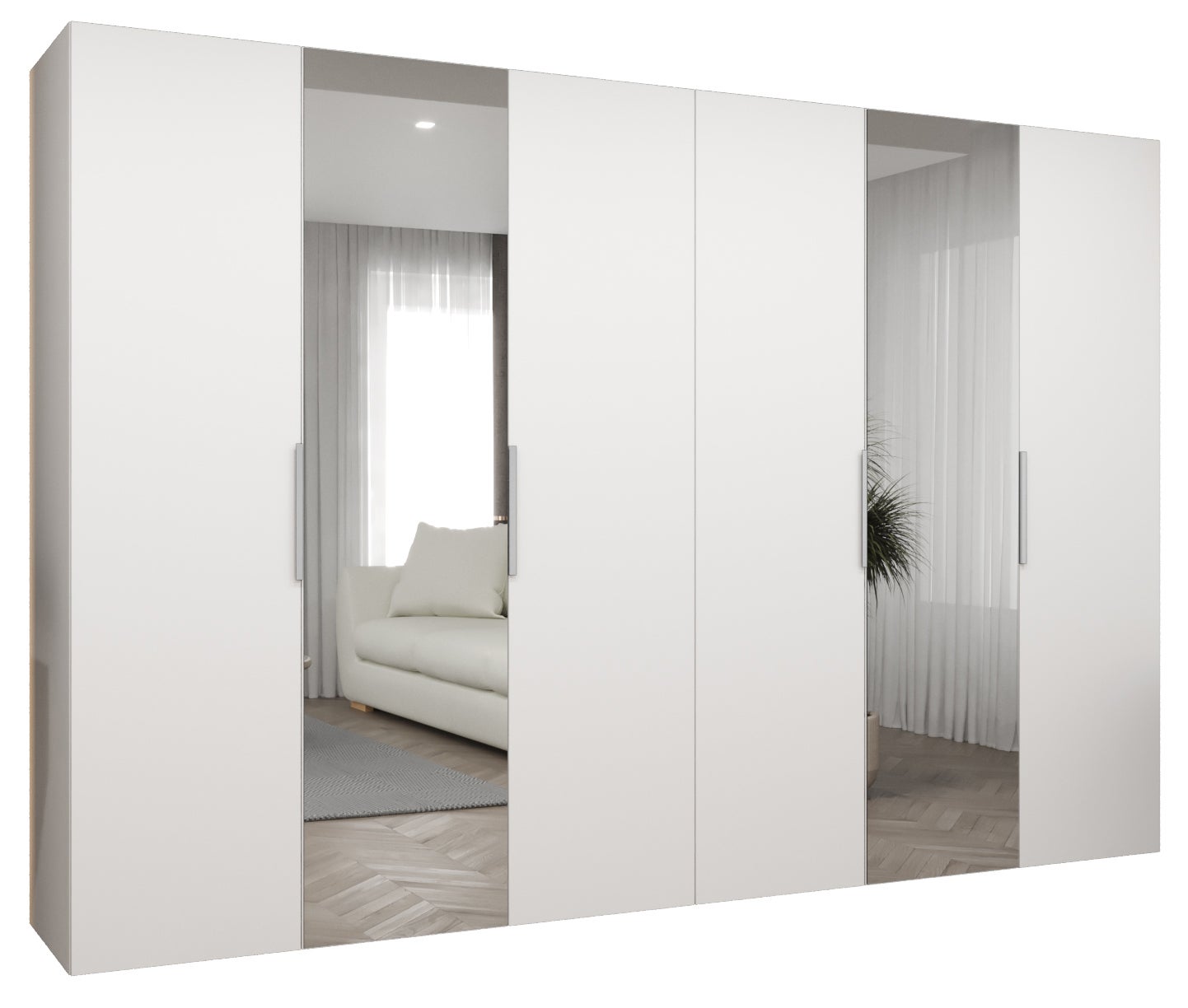 Szafa uchylna otwierana Marbella 2 300 x 52 x 202 cm biały + u. kaszmir Abiks Meble