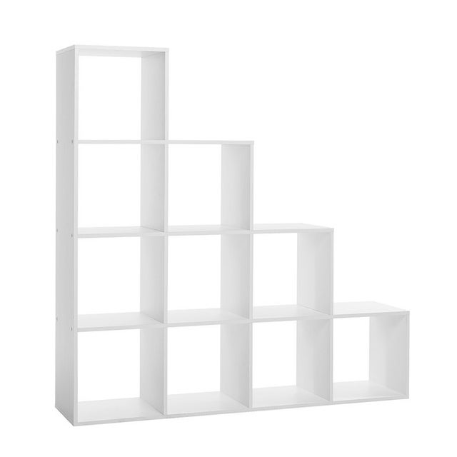 Étagère Escalier 6 Cases Five – Rangement Astucieux Effet Chêne Naturel – H 102 Cm – Salon, Chambre, Entrée