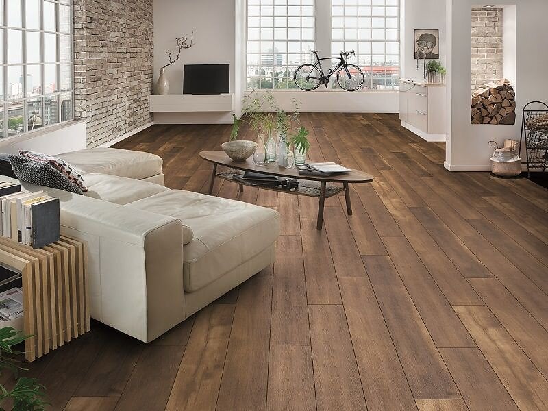Sol stratifié effet parquet – 8 mm – boîte de 9 lames - 2,22 m2 – EH AQUAFIT8 K224 PURE+ Wild West Oak - 3