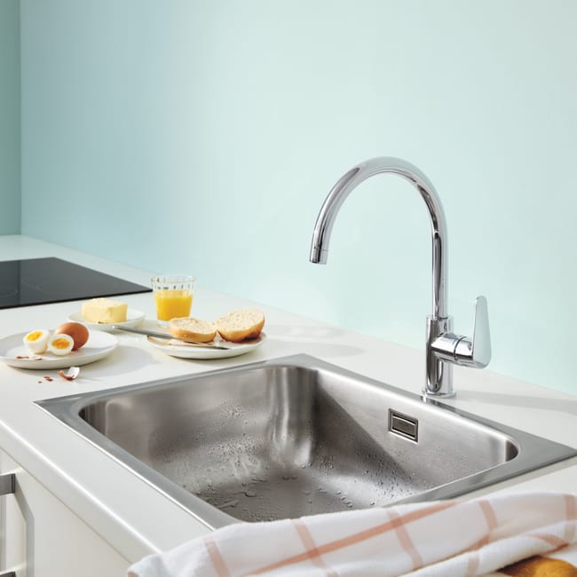 Grifo de cocina GROHE Start Curve Quickfix cromado Leroy Merlin