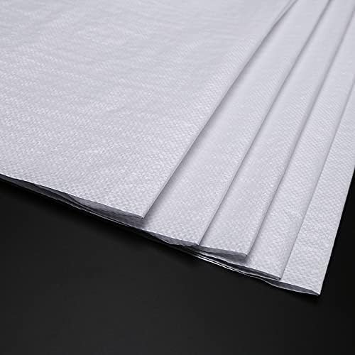 20 Sacs à Gravats, 55 x 90cm, 55kg, Résistant et Réutilisable, En polypropylène tissé blanc, Jardinage, Chantier - 4