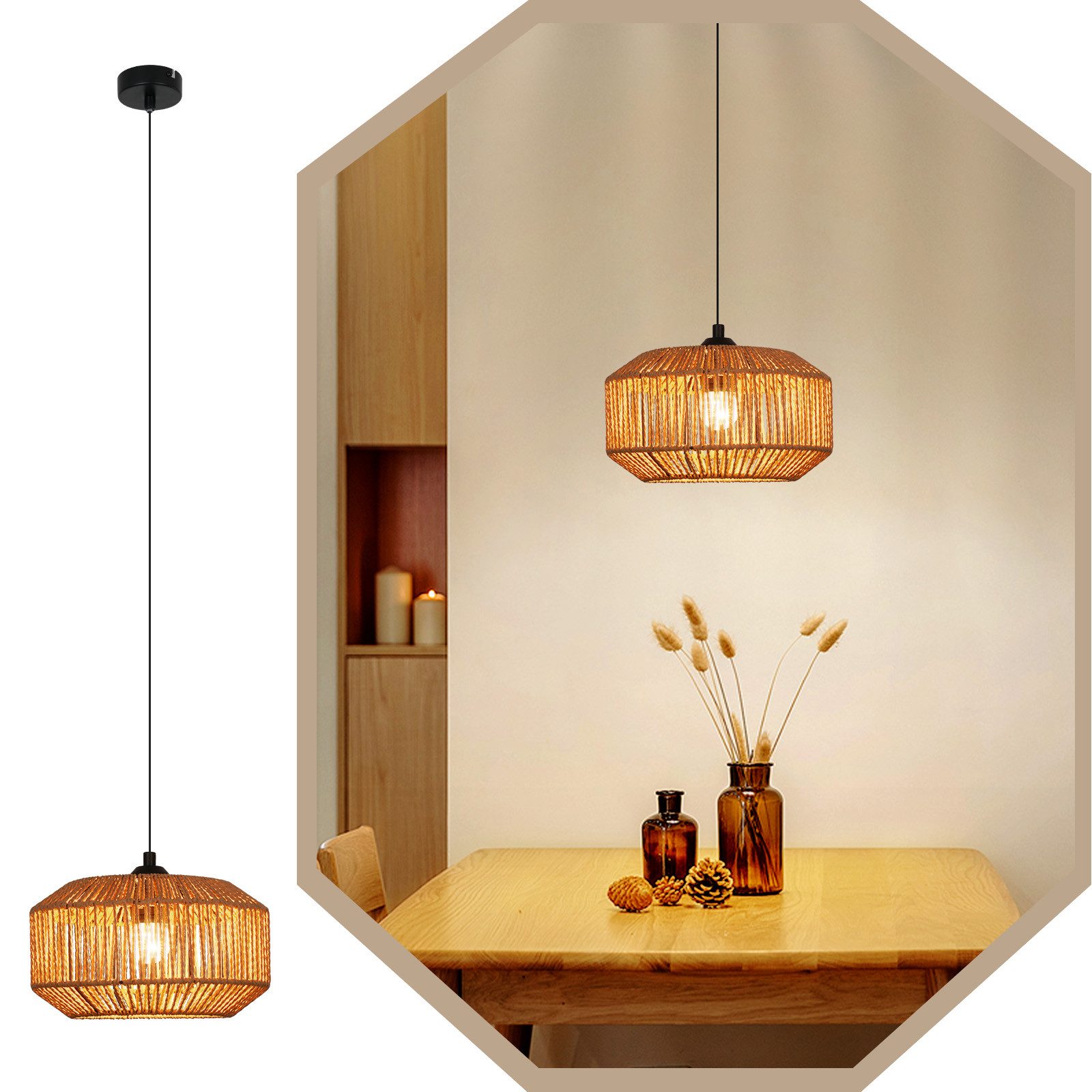 Suspension Luminaire Rétro 3 Lumières Lampe à Suspension Vintage Plafonnier Moderne Blanc - Lustre - Suspension