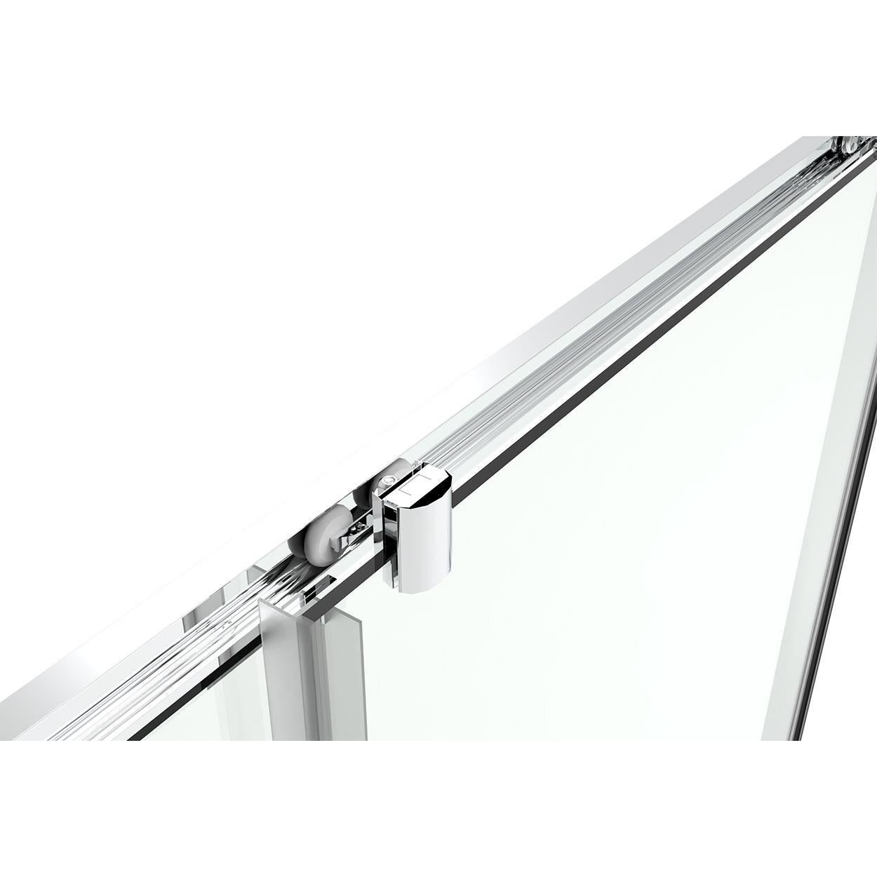 Paroi de douche 90x90 cm ouverture d'angle avec entrée facile hauteur 200 cm en verre trempé - FRASCIO - 6