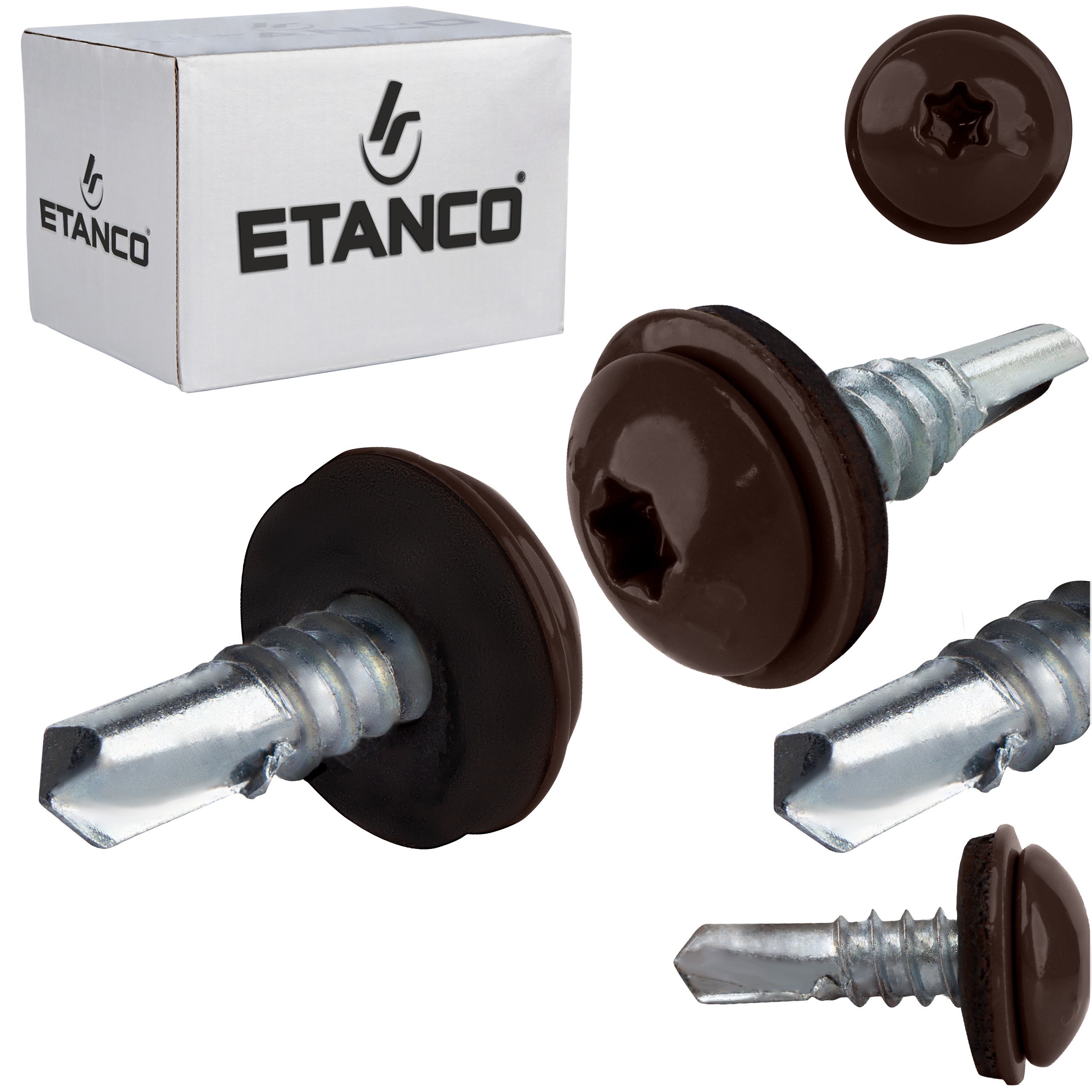 Wkręty samowiercące do metalu Etanco GT5 PH 5,5x19 mm RAL 8017 250szt