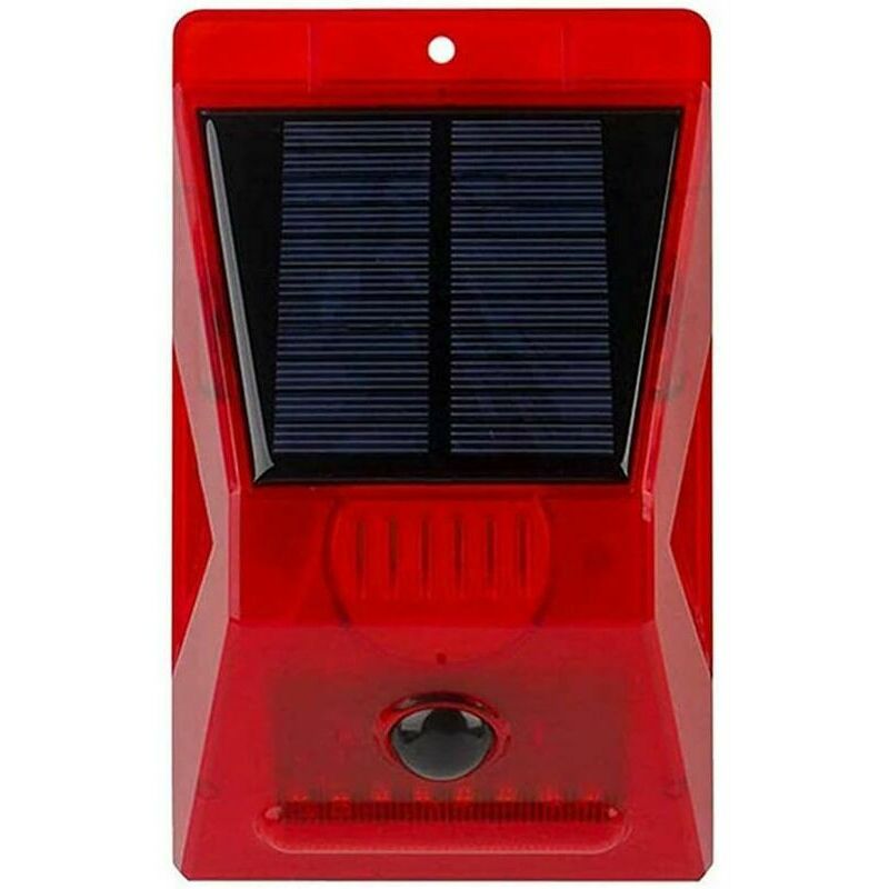 NS12940- alarme sonore et lumineuse solaire extérieure sans fil. sirène
