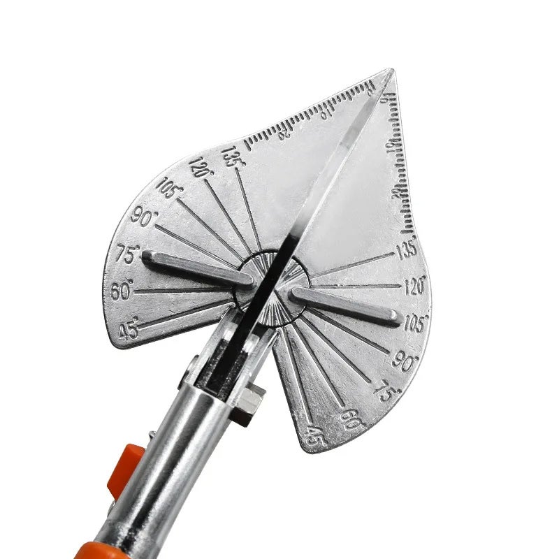 Tesoura multiusos com ângulo de corte de 45 a 135 graus, opção de corte de fendas em arame, lâminas sobresselentes, Laranja - 4