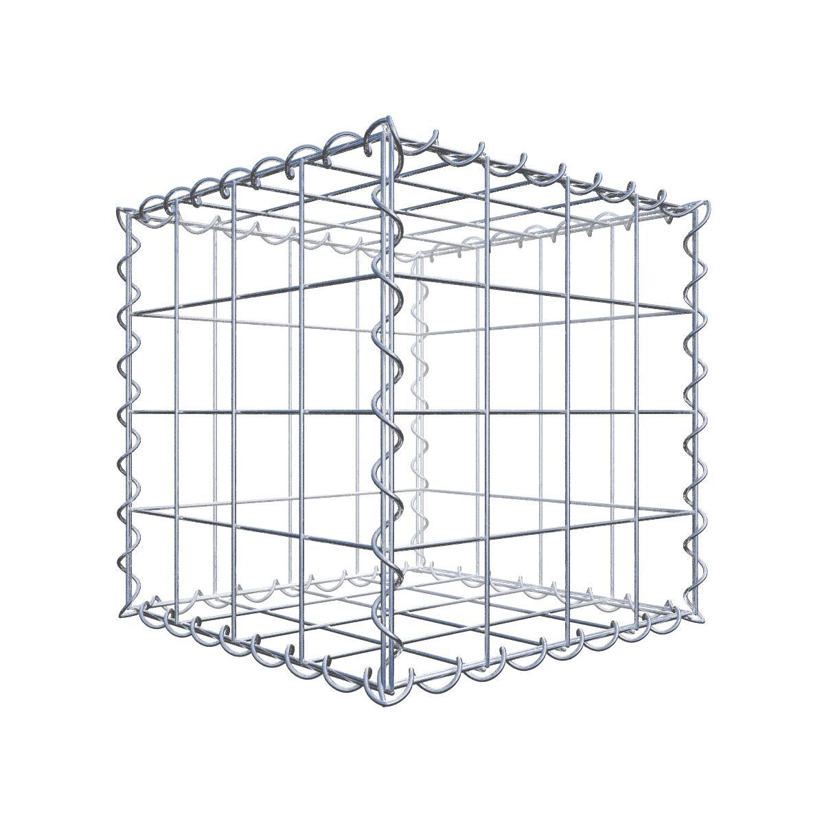 Gabion 40 cm x 40 cm x 40 cm (dł. x wys. x gł.), rozmiar oczek 10 cm x 10 cm, spirala