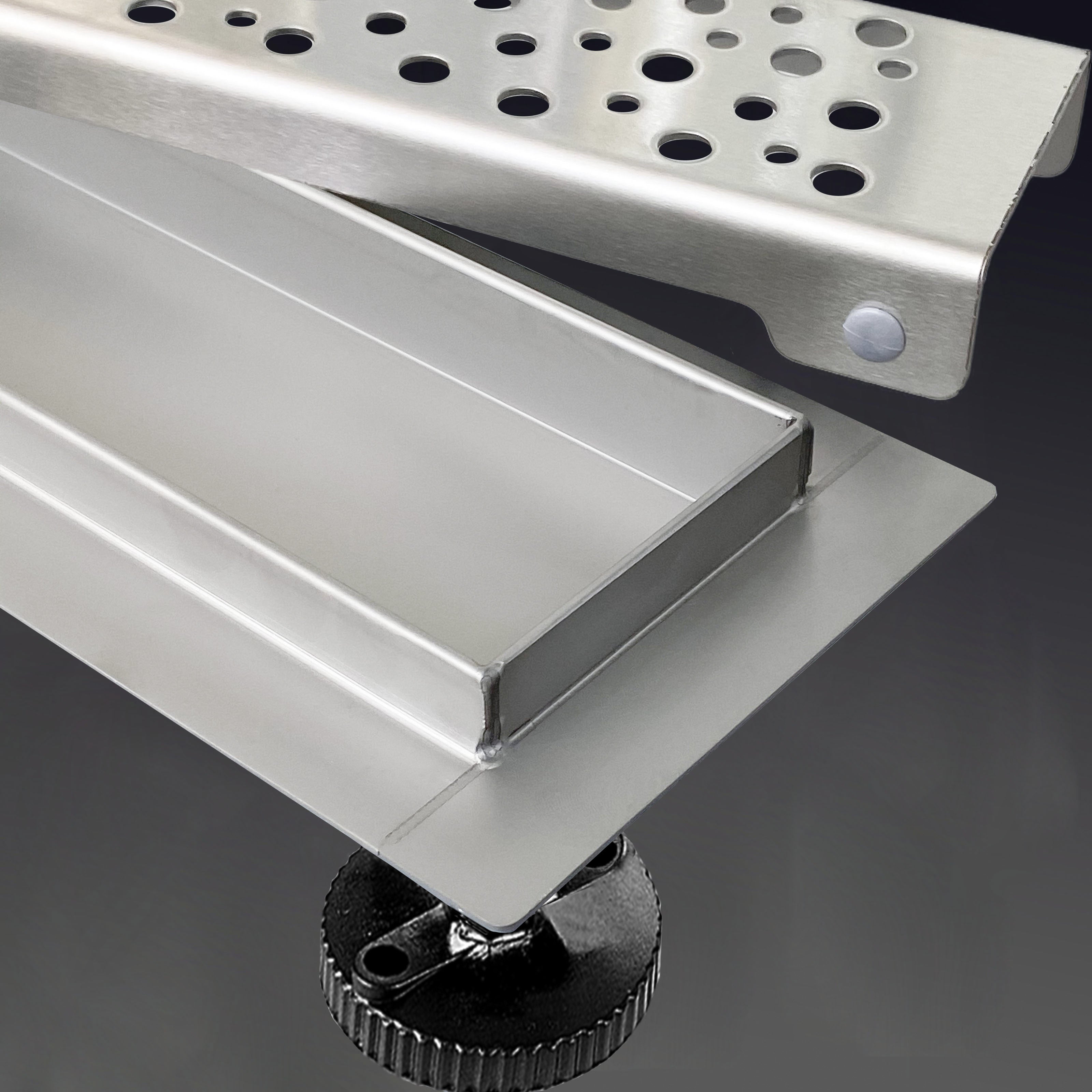 OCEAN caniveau de douche en acier inoxydable italien,réglable en hauteur avec désodorisant Style 100 cm - 2