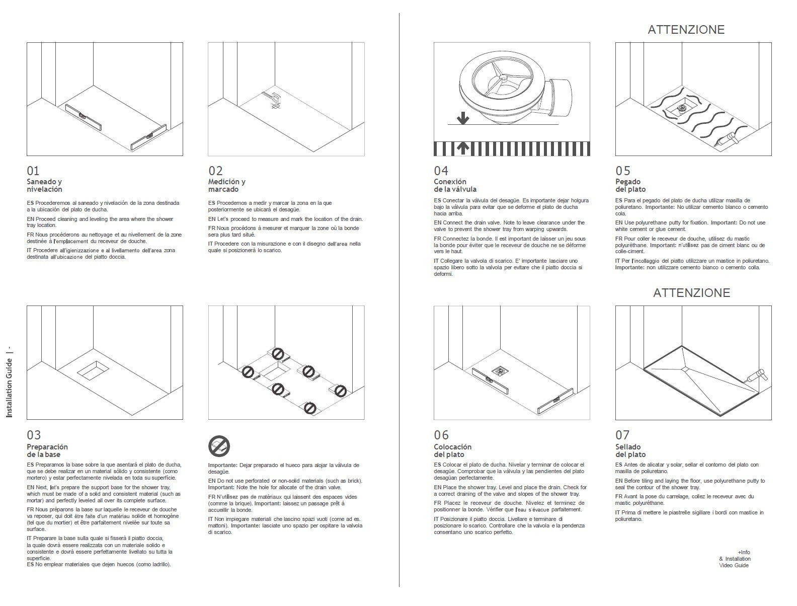 Plato de ducha color moca en resina de mármol, superficie efecto ...