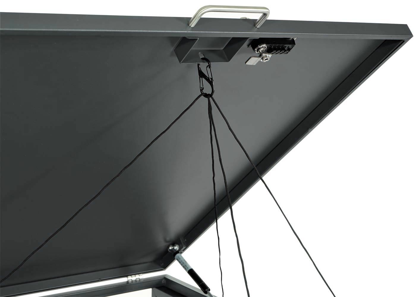 Set 4x copribidoni box spazzatura rifiuti HWC-J82 80x264x117cm acciaio inox antracite gold - 6