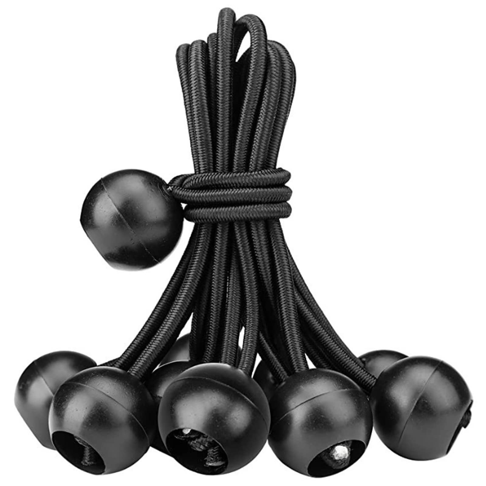 100pcs Tendeur En Caoutchouc Avec Boule 15cm MIVIDE - Cordon Élastique Pour Bâche, Tente Et Camping (Noir)