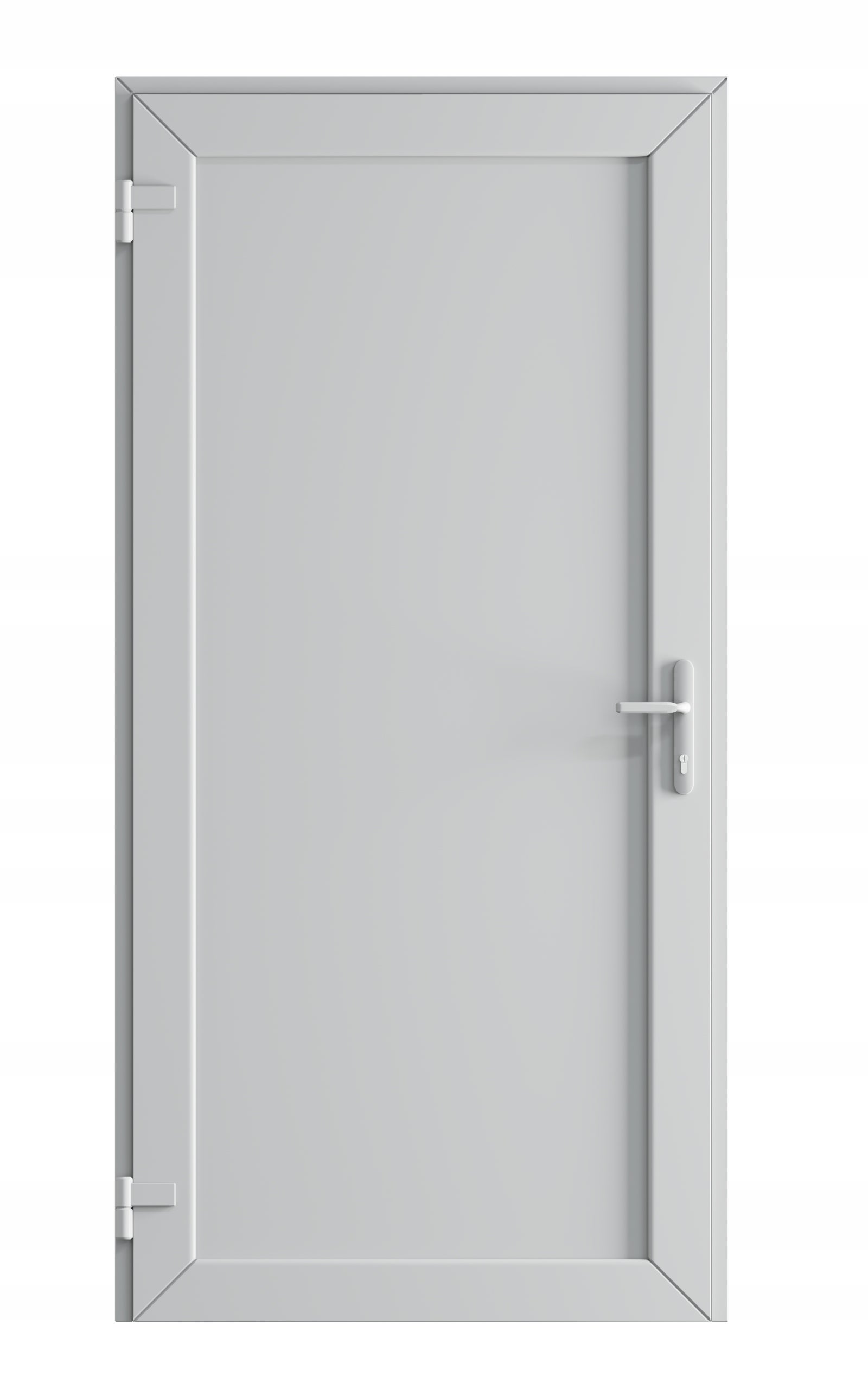 DRZWI TECHNICZNE ZEWNĘTRZNE PVC 100X205 cm BIAŁE LEWE