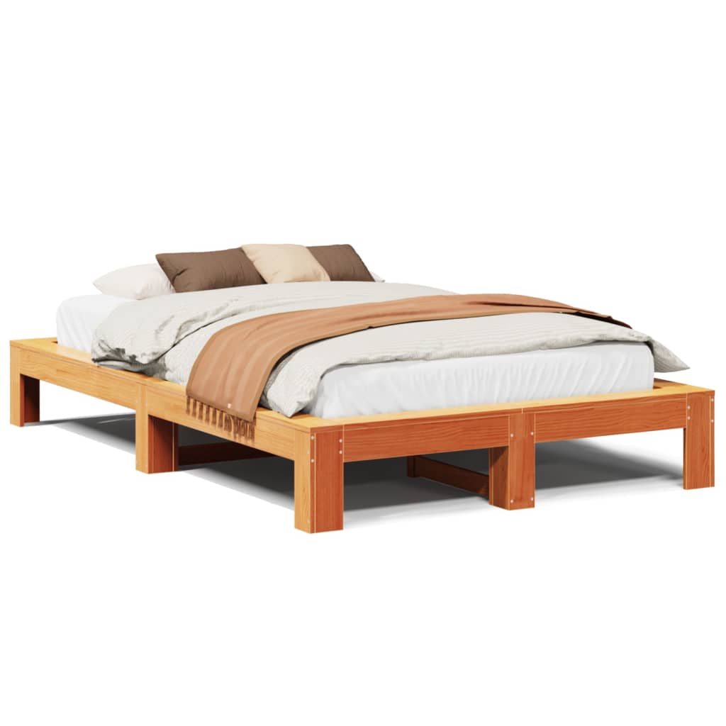 Łóżko Drewniane Rama Łóżka Sofa Brązowe Do Sypialni Pokoju 120x200 cm