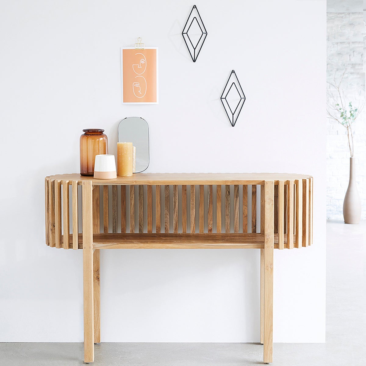 Console Auguste en teck super rustique