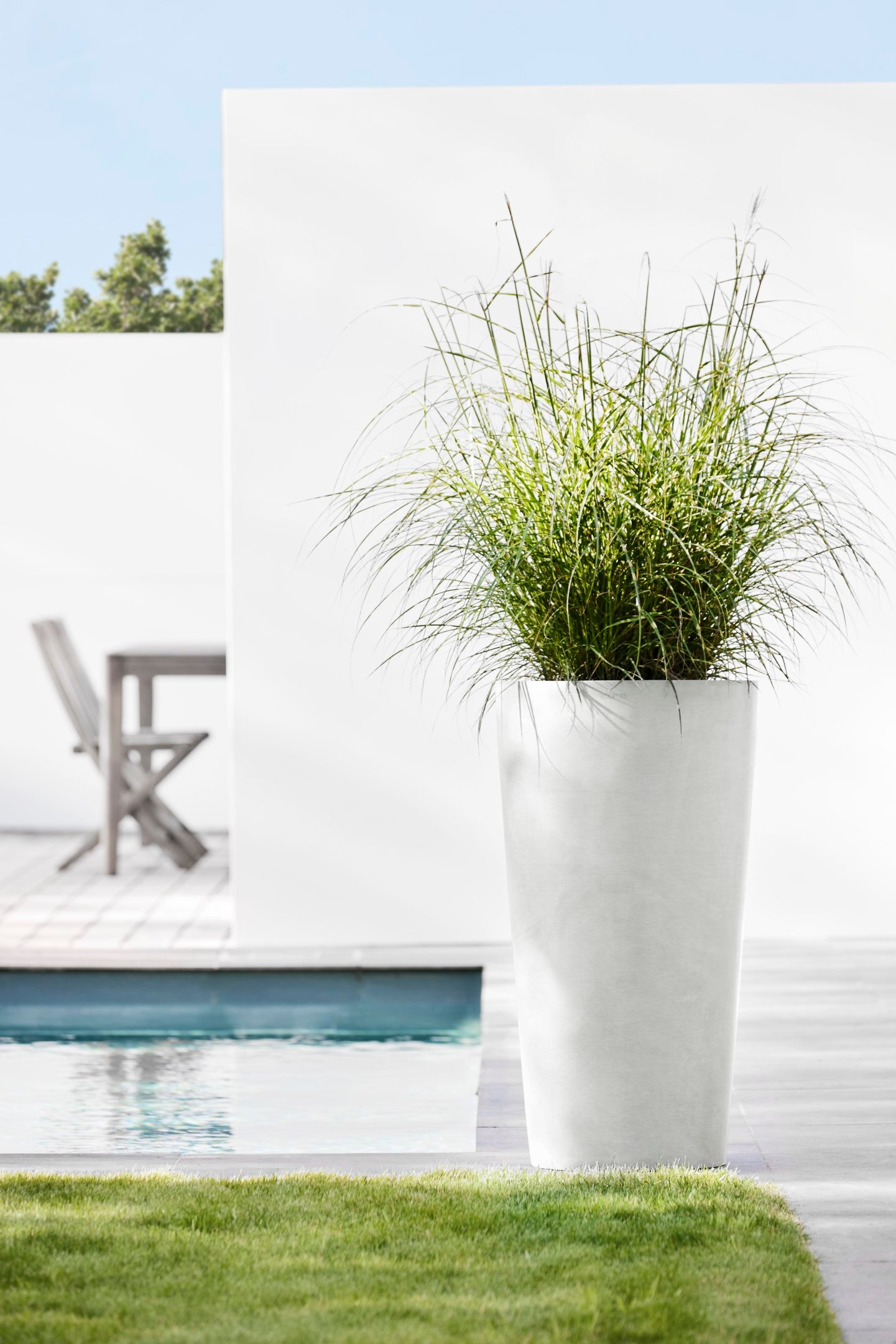 Soucoupe Ecopots rectangulaire 55 pour pot de fleurs - L 57,5 cm x l 19,2 cm x H 2,7 cm - Gris - Intérieur et extérieur - 4