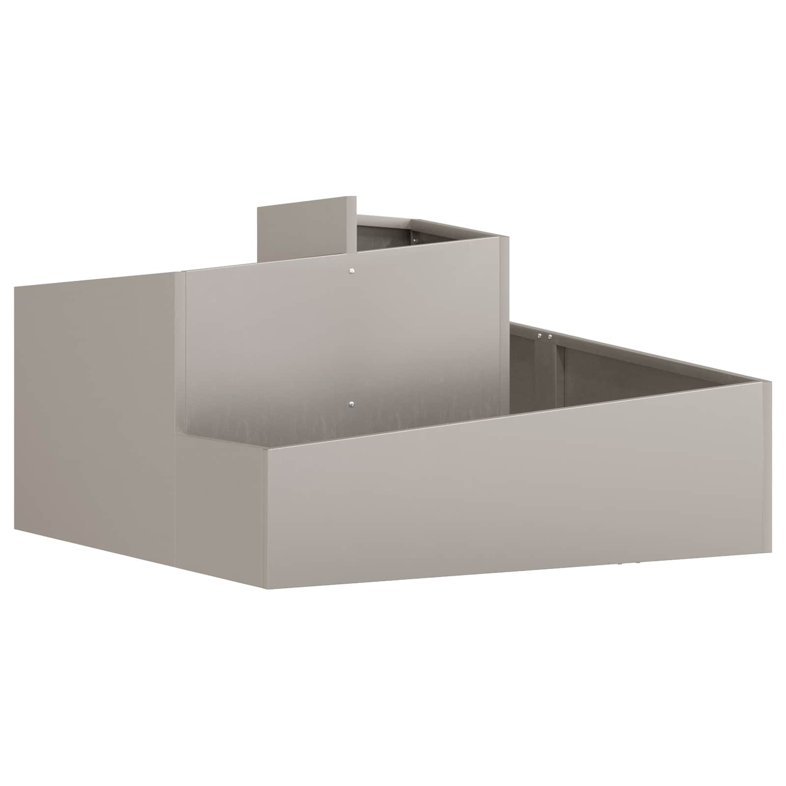 vidaXL Cache-pot de jardin Rouillé 80 x 80 x 50 cm Acier patiné - 5