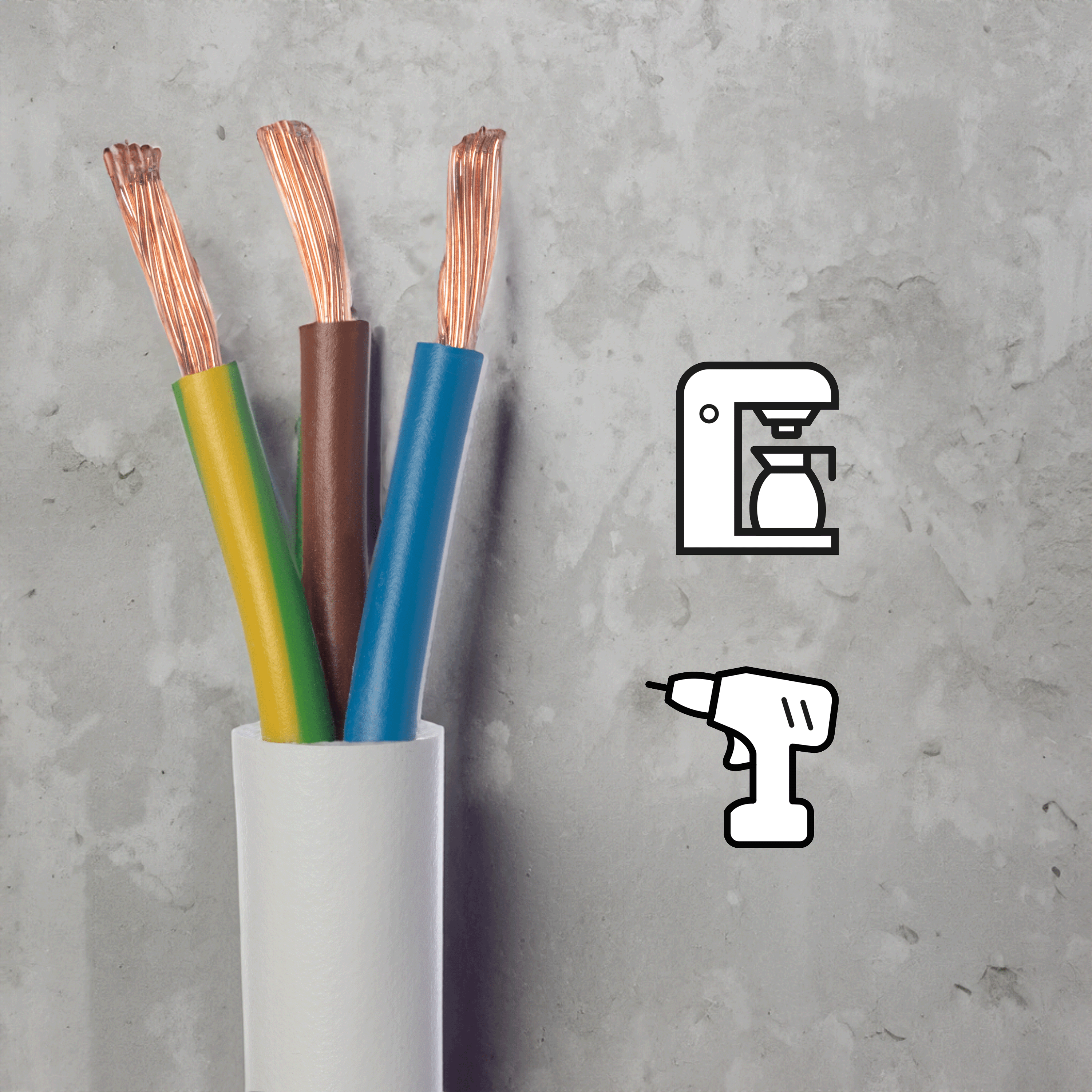 Cabo elétrico 3G1.5 mm² H05VVF C. 15m branco - 6