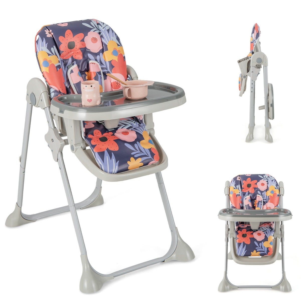 Repose-pieds Réglable Pour Chaise Haute Bébé - Bois, 50x8,2 Cm, Anneaux Caoutchouc Antidérapants, Sans Vis