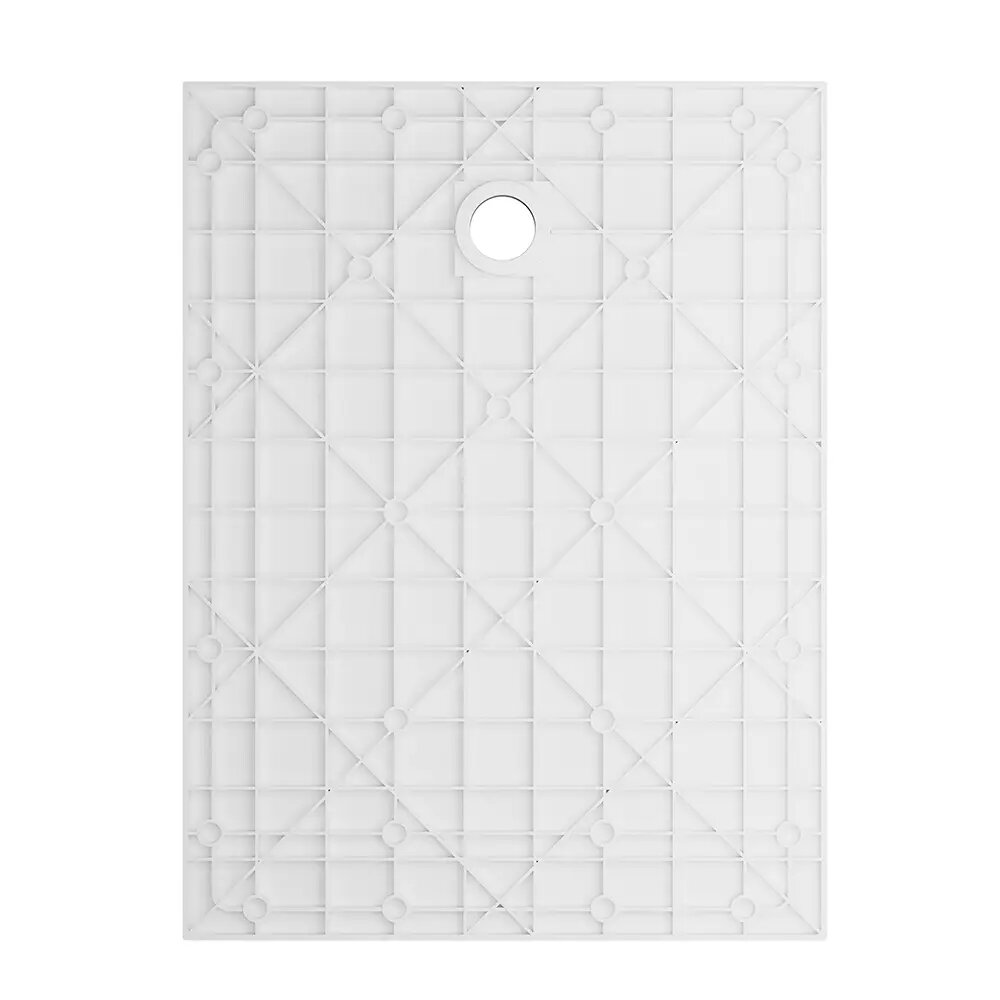 Receveur de douche 90 x 110 cm, couleur blanc effet pierre | Samos - 9