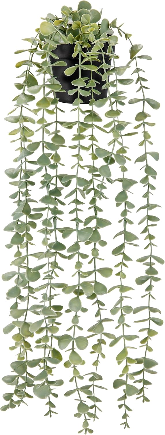 Plante verte artificielle tombante 560mm – Décoration intérieure et extérieure – Matériau plastique avec tiges en fer – Nuances de vert
