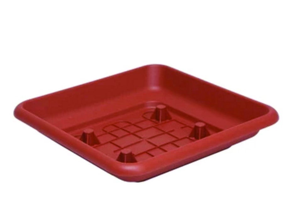 Soucoupe Carrée Résine 55 Cm Bronzantico – Soucoupe Jardin Robuste & Élégante, Résistante UV Et Gel Pour Pots Extérieurs