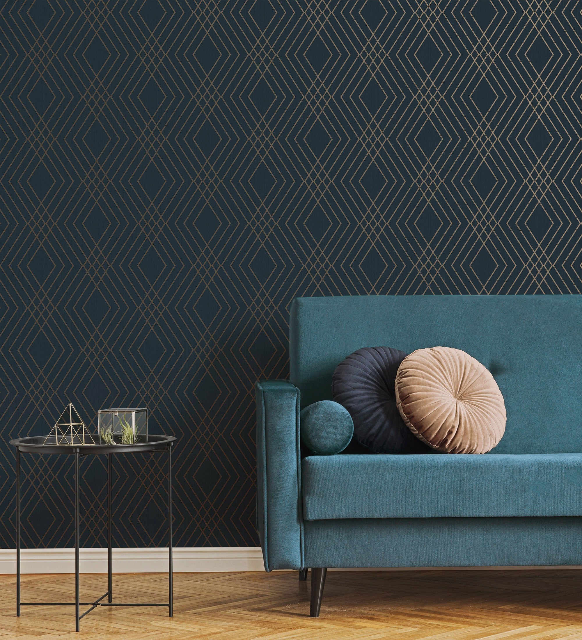 Papier peint lessivable géométrique moderne avec lignes métallisées - Clark Modern 680906 de GAULAN - Rouleaux de 10 m x 0,53 m - 4