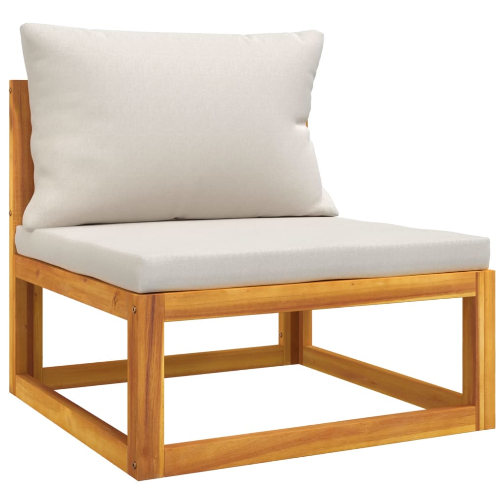 Maison Exclusive - Salon de jardin 3 pcs avec coussins bois massif d'acacia - 3