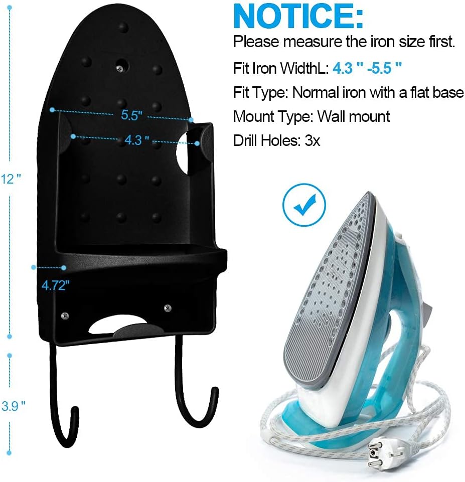 Supporto Da Parete Per Asse Da Stiro - Gancio In Metallo Resistente, Installazione Facile, Salva Spazio, Bianco