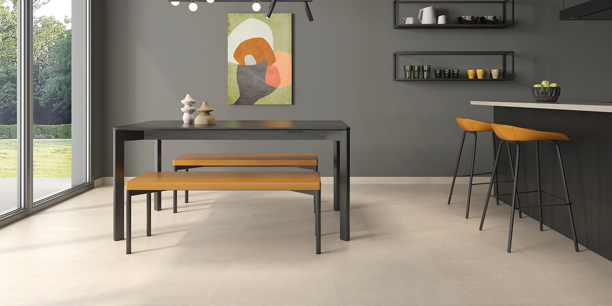 Carrelage sol moderne Link crème 60x60 cm - Réflex Boutique - 3
