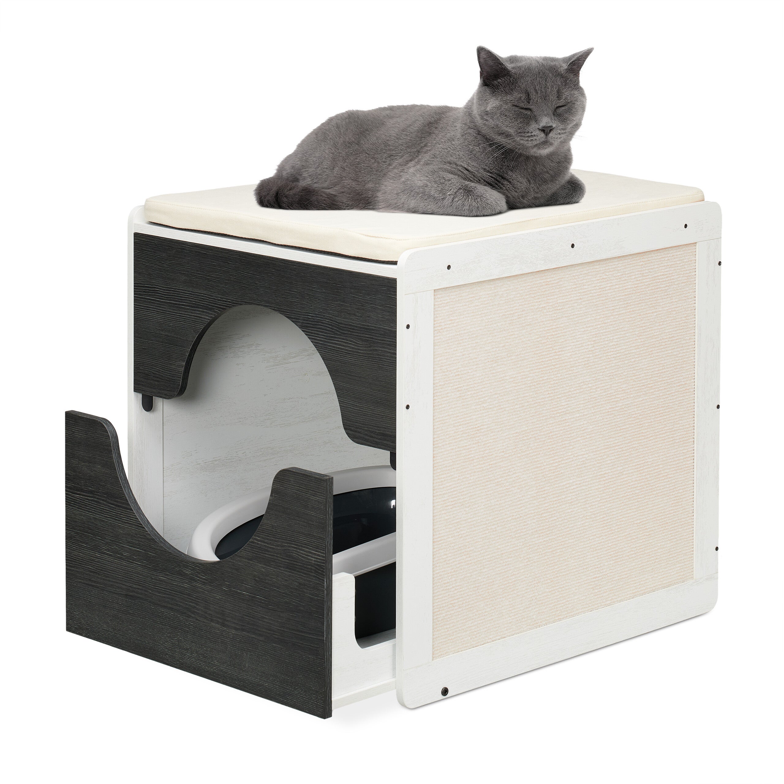 Relaxdays Mueble Arenero de Gato, para Esconder el Aseo Felinos