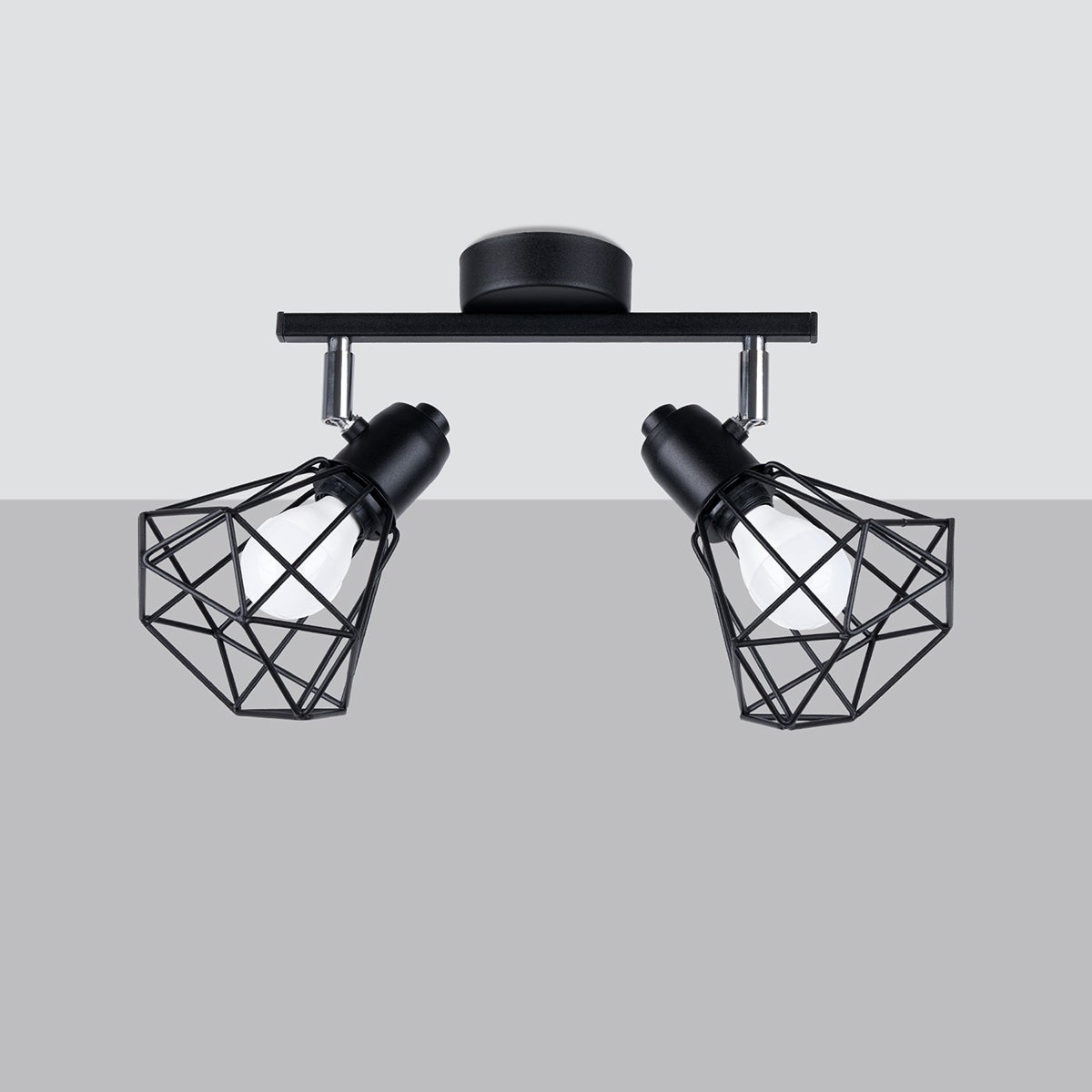 Plafon LUNOVA 2 czarny LED 4000K - 31x17x19cm Sollux