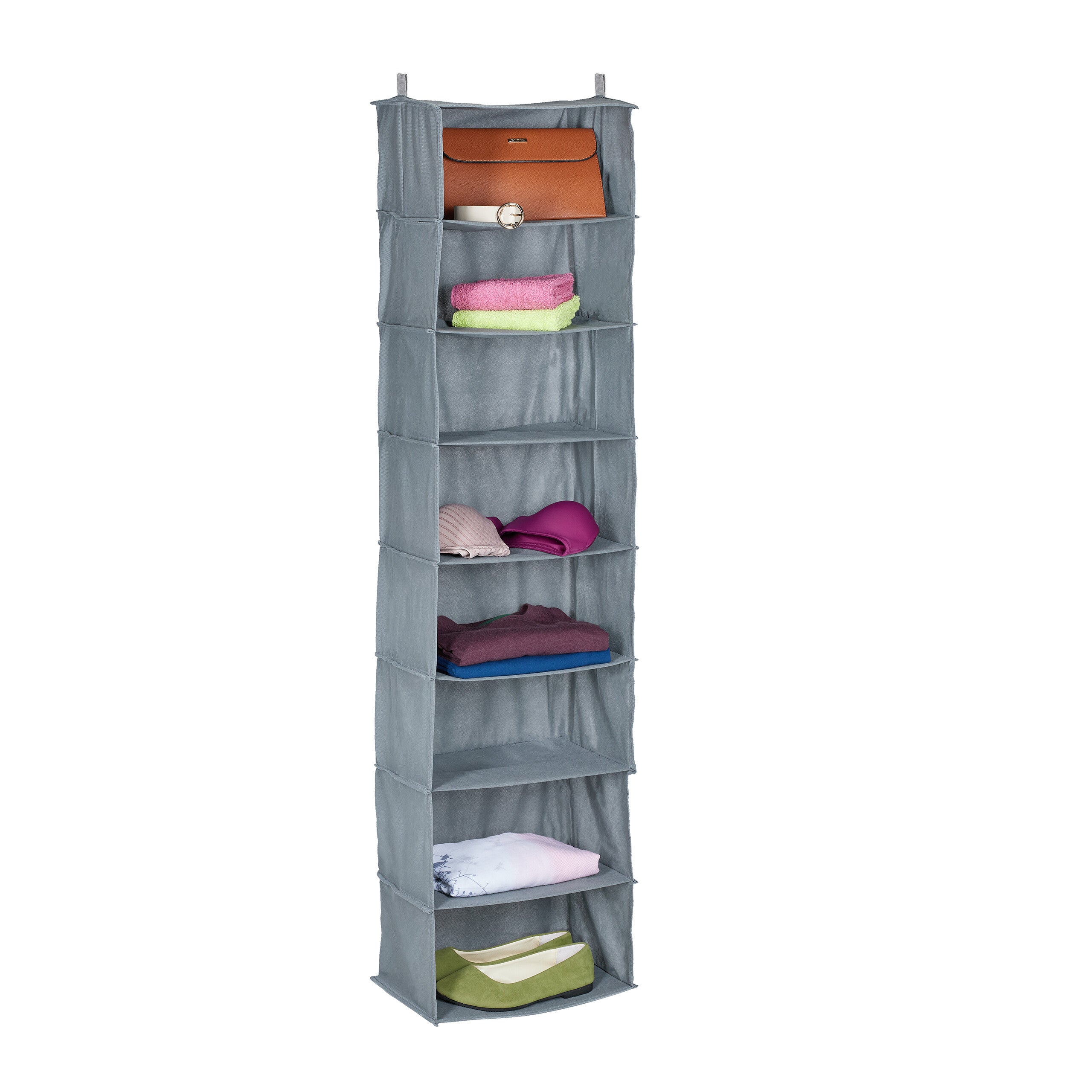 Bo-Camp Organizzatore 4 Scomparti | Armadio Pieghevole Con 2 Ante E Tasche Laterali | 35x35x131 Cm Per Campeggio E Casa