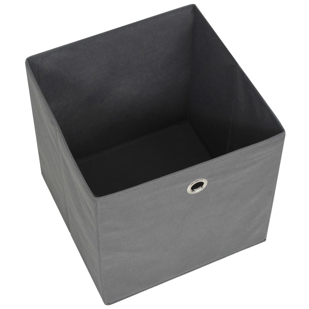 Boîtes de rangement | Coffre de rangement 10 pcs Tissu intissé 28x28x28 cm Gris CFW398870 - 5