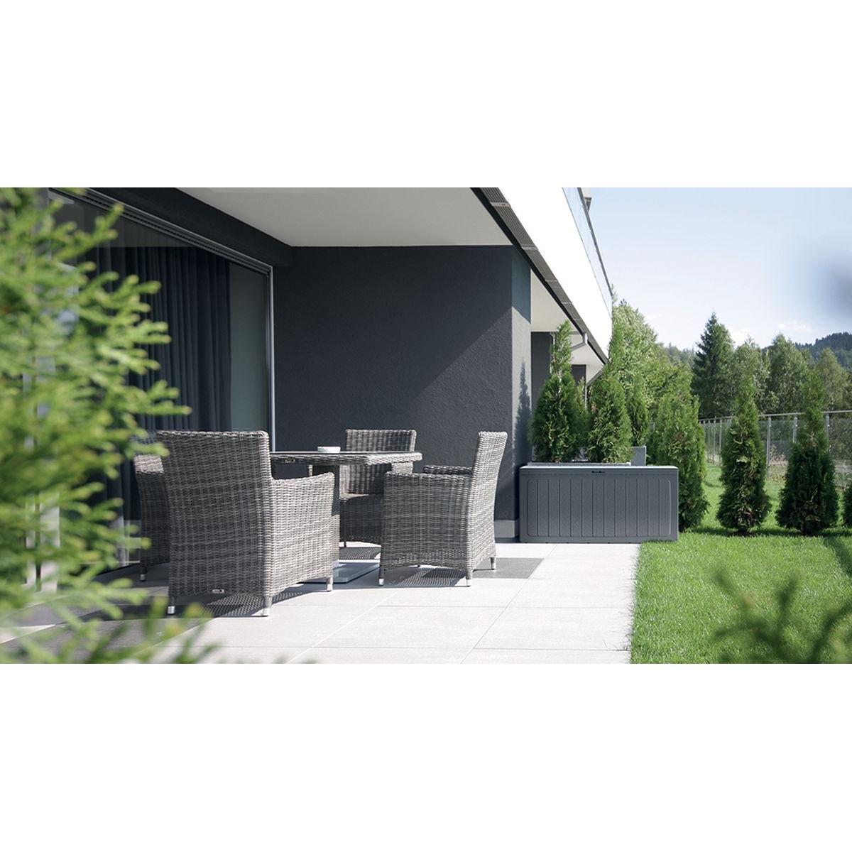 Baul de Jardin 190 litri prosperplast lookox plastica in antracite 78 x 43,3 x 55 cm - 3