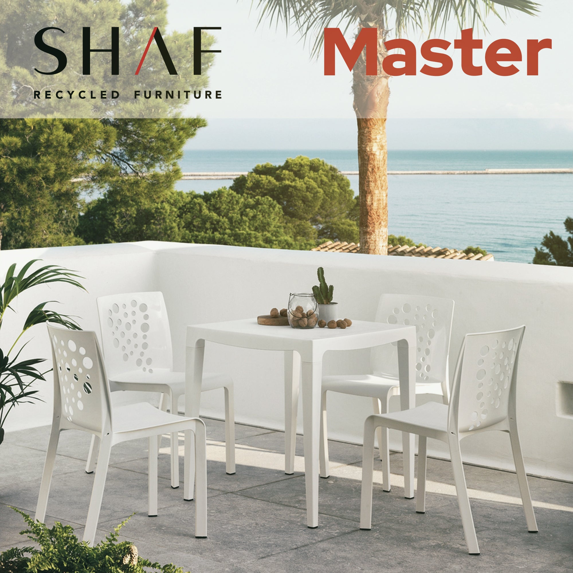 Table de jardin master 70 blanche - 2