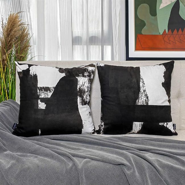 Federa decorativa per cuscino con pagoda cineserie blu, gialla e bianca, 45,7 x 45,7 cm, con cerniera, quadrata, per camera da letto, divano, caffè Federa decorativa per cuscino con pagoda cineserie blu, gialla e bianca, 45,7 x 45,7 cm, con cerniera, quadrata, per camera da letto, divano, caffè