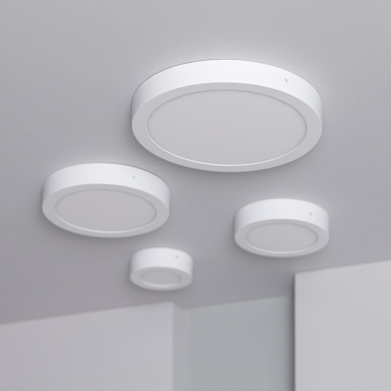 Plafonnier LED Rond 6W Ø120 mm, 6000K Blanc froid, Aluminium, IP20, 480lm - 4