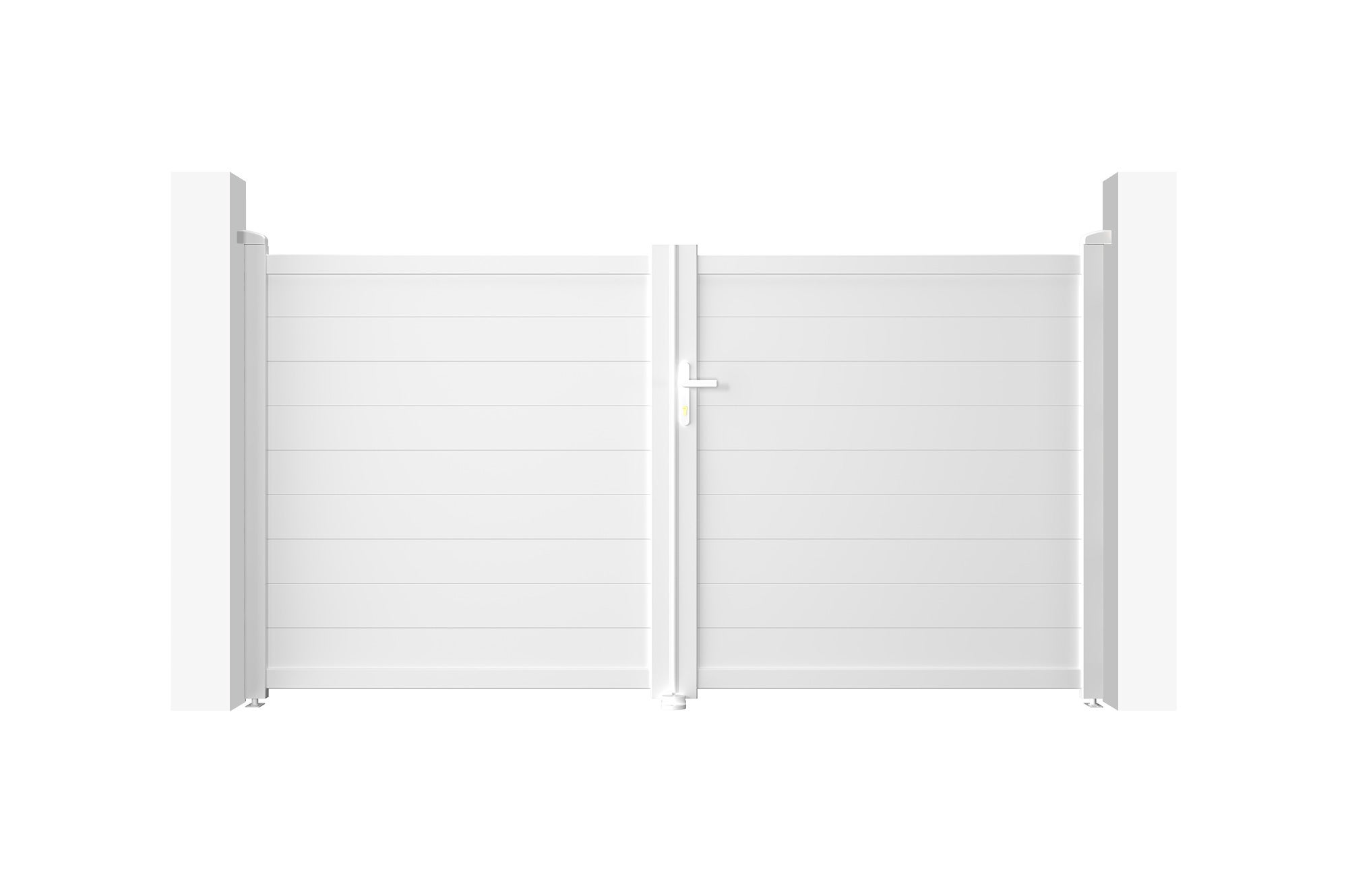 Portail battant 3m EIGER H.160cm blanc aluminium - 4
