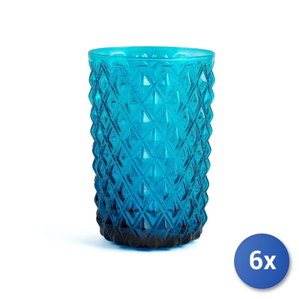 Bicchieri In Vetro Blu Bubbly Sky Cc460, H&H | Leroy Merlin