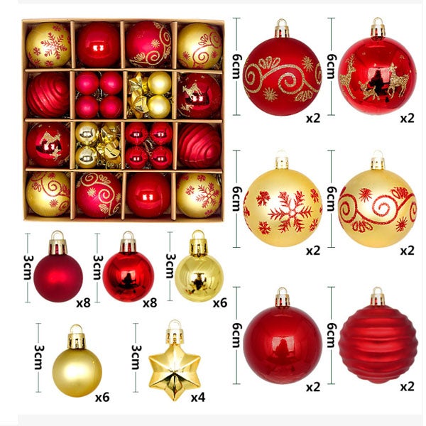12 Palline Di Natale Infrangibili In Plastica 6cm – Blu, Con Gancio Per Albero - 2