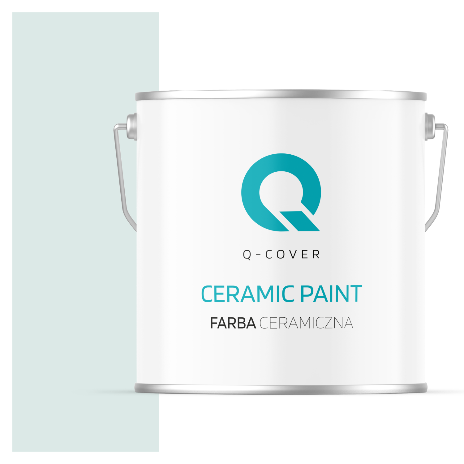 Farba Ceramiczna Do Ścian i Sufitów Q-Cover Biel złamana z turkusowy H1576 Głęboki Mat 5L
