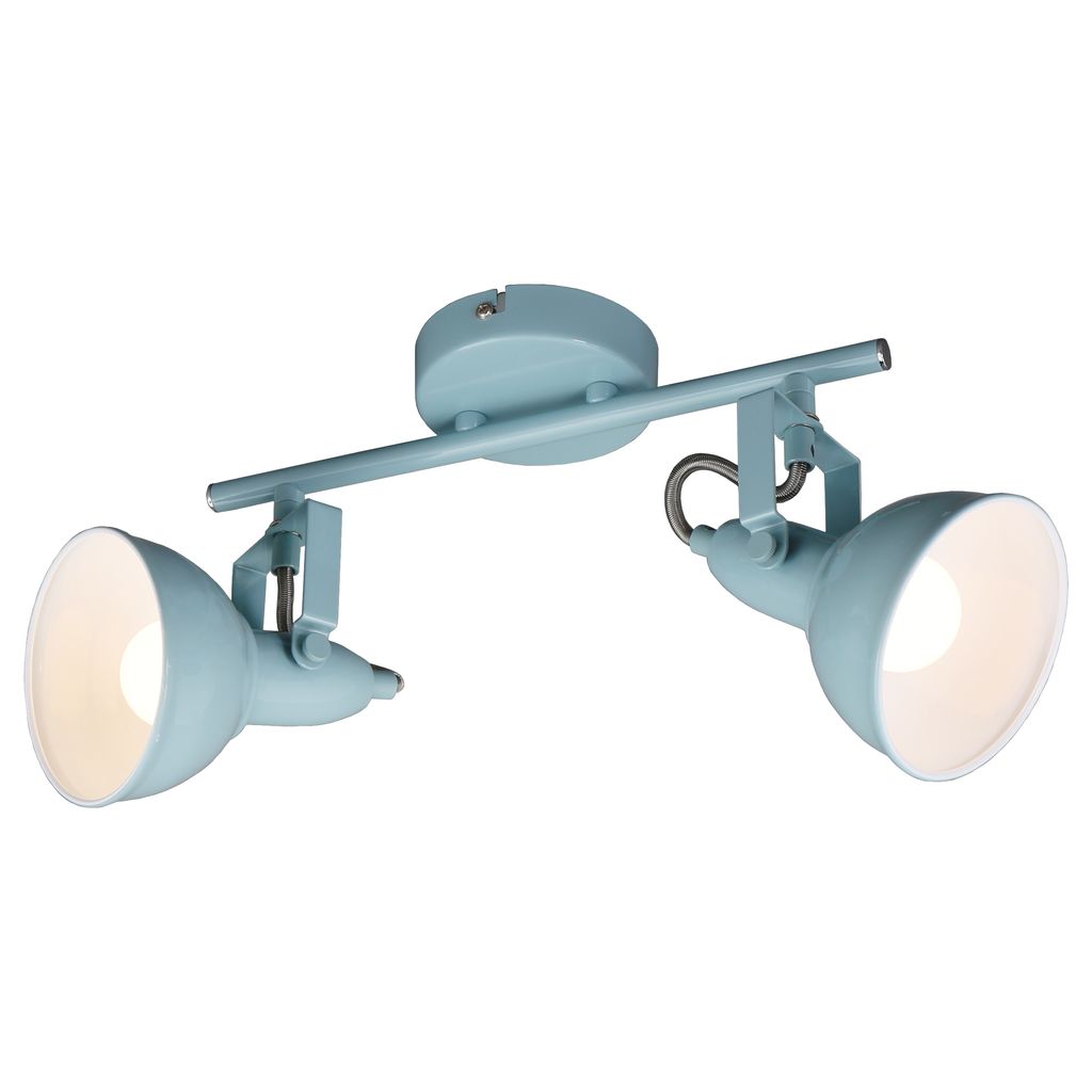 Plafonnier spot BRILONER LEUCHTEN SOFT, 40 W, IP20, blanc-menthe, métal, excl. 2x E14, 30,4 x 18,1 x 10 cm - 2
