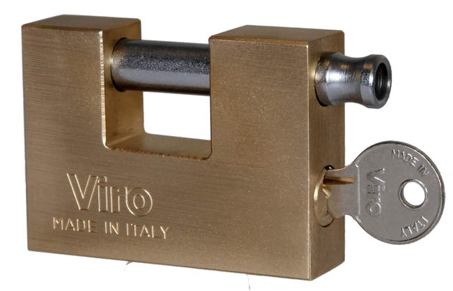Lucchetto Rettangolare predisposto per mezzo cilindro Lucchetto Rettangolare predisposto per mezzo cilindro