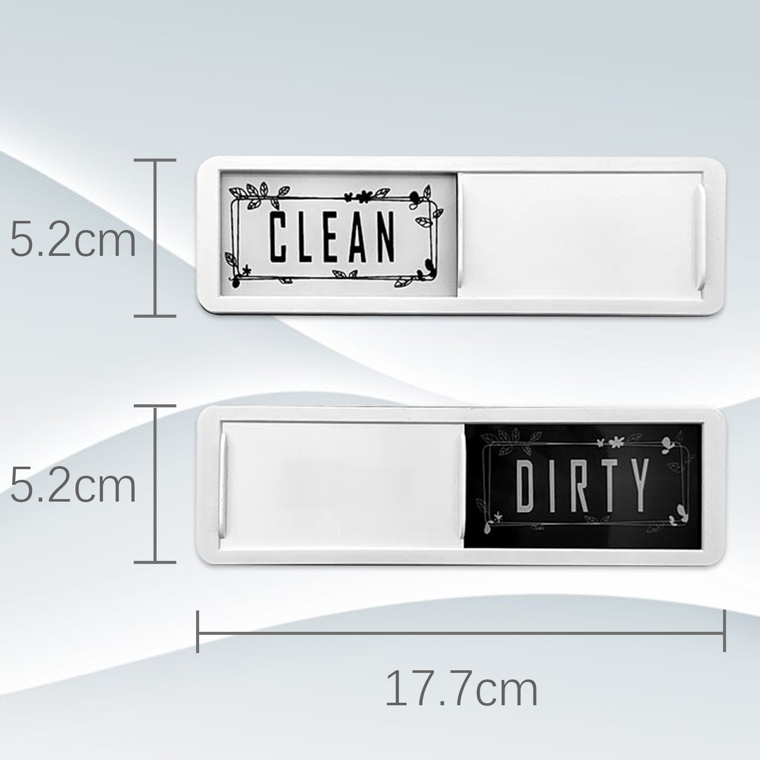 Magnete Lavastoviglie VCRANONR - Indicatore Pulito/sporco, Girevole, Acrilico (10 Cm, Bianco) - Foto 7