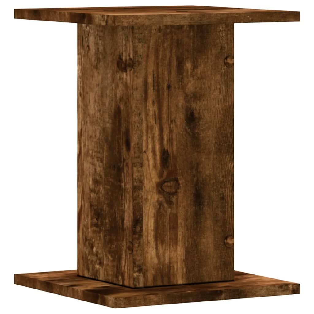 Supports pour plantes 2 pièces chêne fumé panneau de bois - 5