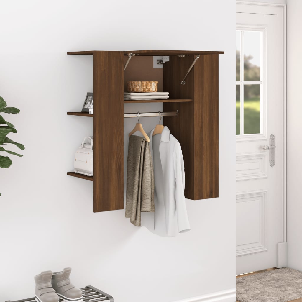 Consolle D'Ingresso Bianco Rovere MyosHome - Moderna, 82x32x81 Cm, Per Organizzare L'Ingresso