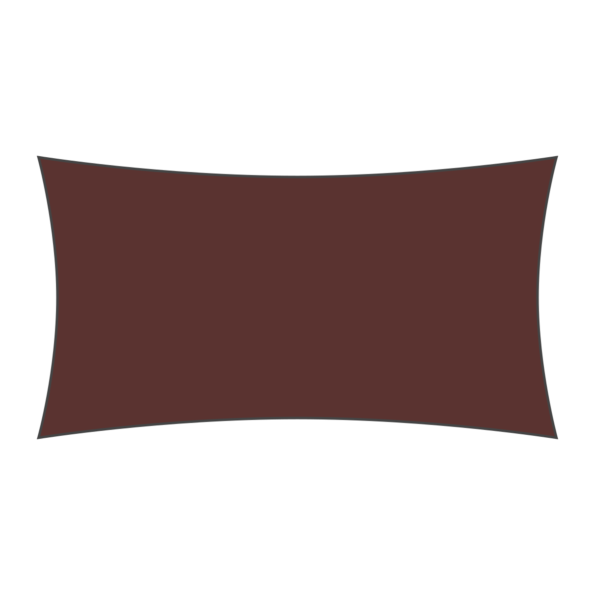 Voile D ombrage Rectangulaire 2 X 3 5 M Toile Tendue 340 G m Ocre 
