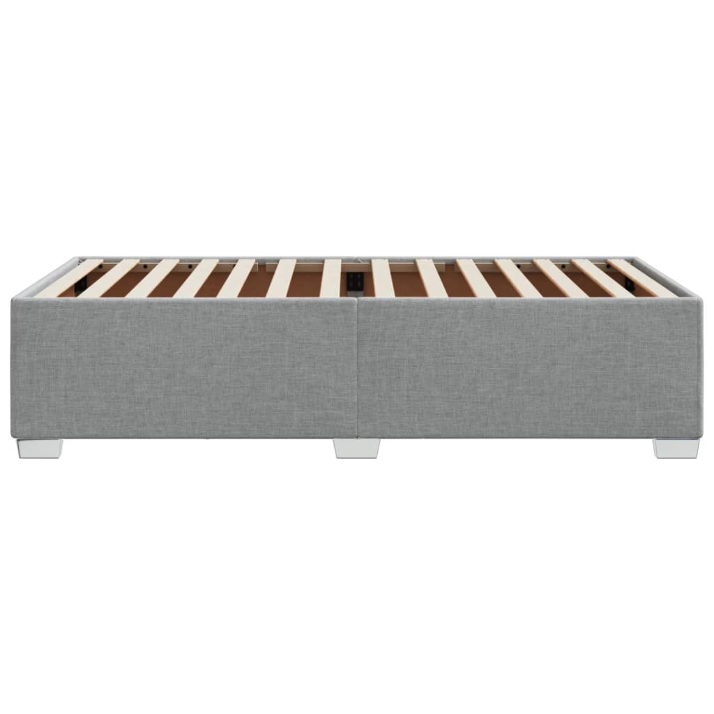 Cadre de lit sans matelas gris clair 100 x 200 cm tissu - 5